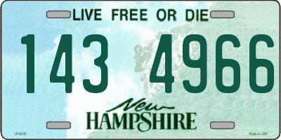 NH license plate 1434966