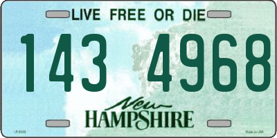 NH license plate 1434968