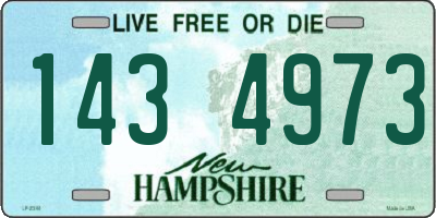 NH license plate 1434973