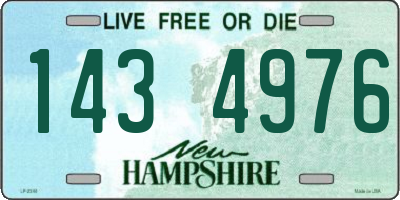 NH license plate 1434976