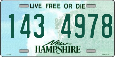 NH license plate 1434978