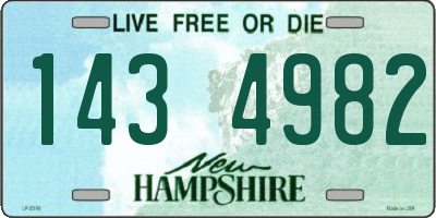 NH license plate 1434982