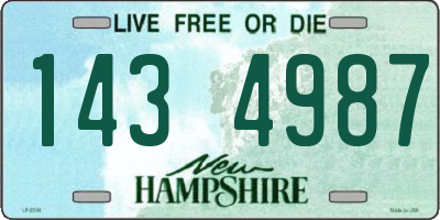 NH license plate 1434987