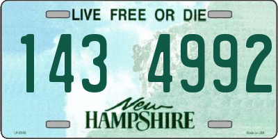 NH license plate 1434992