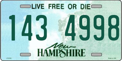 NH license plate 1434998
