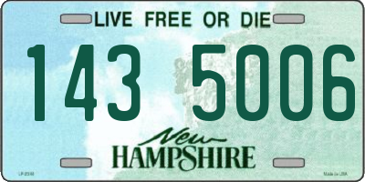 NH license plate 1435006