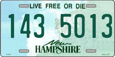 NH license plate 1435013