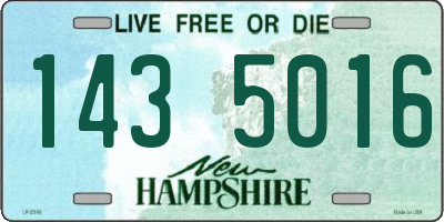 NH license plate 1435016