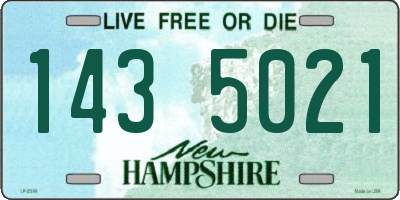 NH license plate 1435021