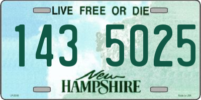 NH license plate 1435025