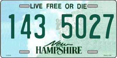 NH license plate 1435027