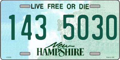NH license plate 1435030