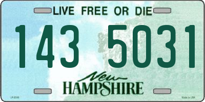 NH license plate 1435031