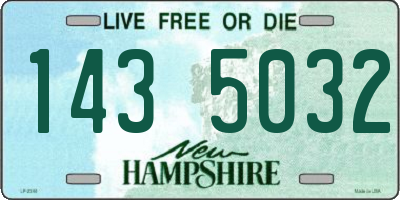 NH license plate 1435032