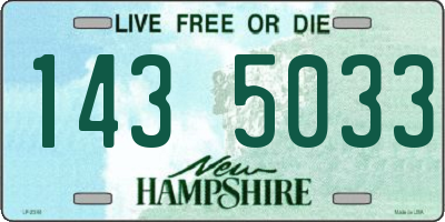 NH license plate 1435033