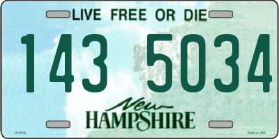 NH license plate 1435034