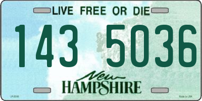 NH license plate 1435036