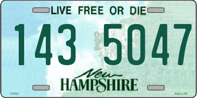 NH license plate 1435047