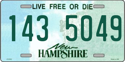 NH license plate 1435049