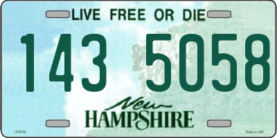 NH license plate 1435058