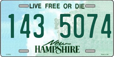 NH license plate 1435074