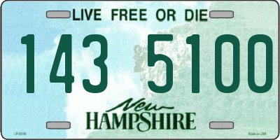 NH license plate 1435100