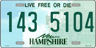 NH license plate 1435104