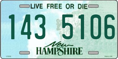 NH license plate 1435106