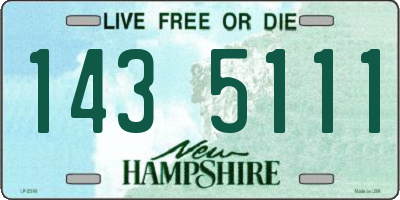NH license plate 1435111