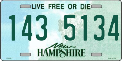 NH license plate 1435134