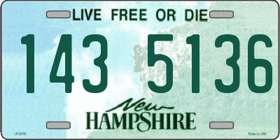 NH license plate 1435136