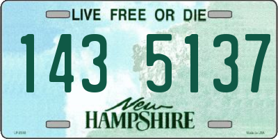 NH license plate 1435137