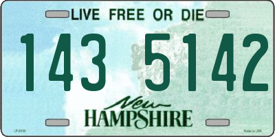 NH license plate 1435142