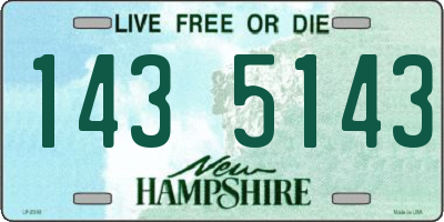 NH license plate 1435143