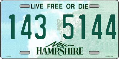 NH license plate 1435144