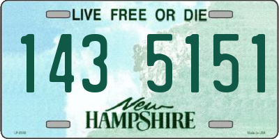NH license plate 1435151