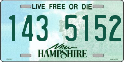 NH license plate 1435152