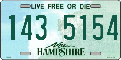 NH license plate 1435154