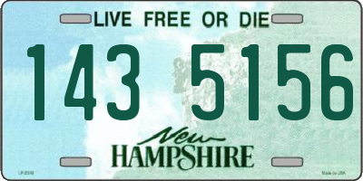 NH license plate 1435156
