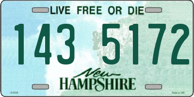 NH license plate 1435172