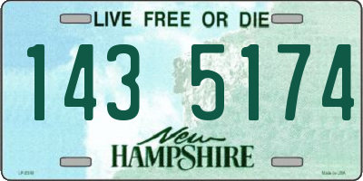 NH license plate 1435174