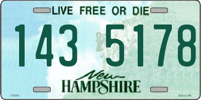 NH license plate 1435178