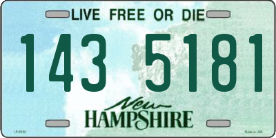 NH license plate 1435181