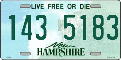 NH license plate 1435183