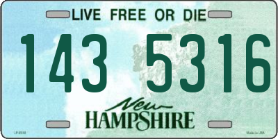 NH license plate 1435316