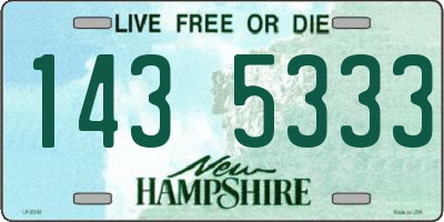 NH license plate 1435333