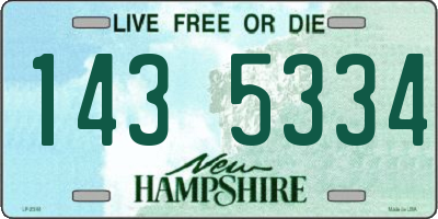 NH license plate 1435334