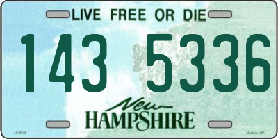 NH license plate 1435336