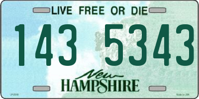 NH license plate 1435343