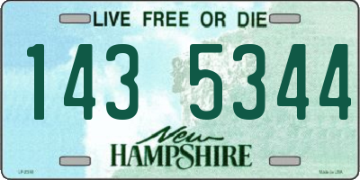 NH license plate 1435344